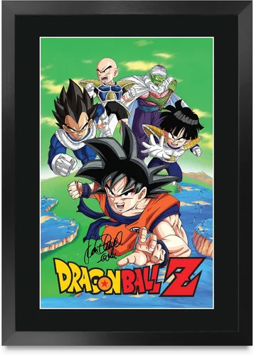 Miniatura 7 de HWC Trading Dragonball Z Sean Schemmel 16 x 12 pulgadas, regalos enmarcados impresos con autógrafo firmado para fanáticos de la televisión, 16 x 12