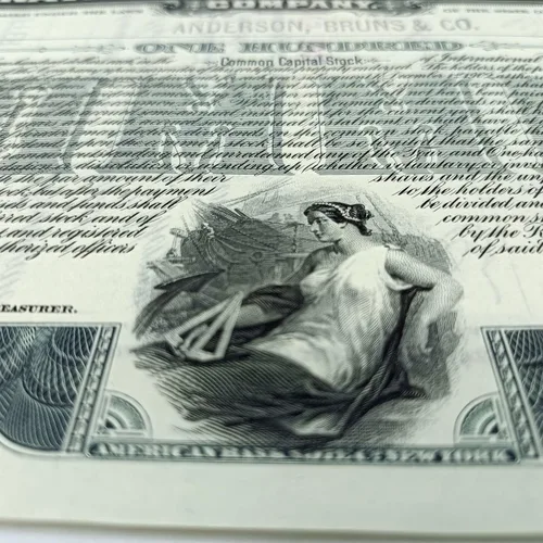 Miniatura 3 de Certificado de Acciones Coleccionables - Empresa que hizo el Titanic "Marina Mercantil Internacional" 1915-20