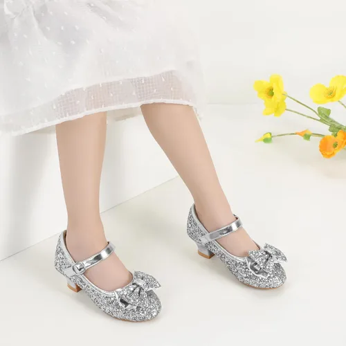 Miniatura 67 de PANDANINJIA Vestido de jada para niñas y niños pequeños, zapatos de princesa Mary Jane con tacones con lazo para fiesta, boda, boda