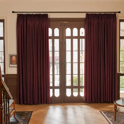 Miniatura 16 de HUTO Cortinas Plisadas de Pinzas Opacas con Aislamiento Térmico para Oscurecer la Habitación, Panel de Tratamiento de Ventana para Sala de Estar