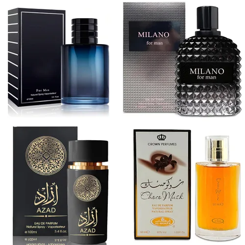 Miniatura 13 de AFLUXE Juego de 4 Colonias para Hombre Incluye Choco Musk/SE/Victory Infamous/Milano Aroma de Madera, Picante, Cítrico y Aromático eau de parfum Set
