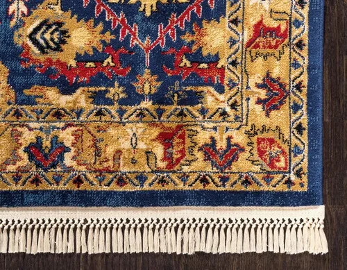 Miniatura 7 de Unique Loom District Collection - Alfombra geométrica de granja, rústica, con bordes, (4 pies x 6 pies, rectangular, azul/beige)