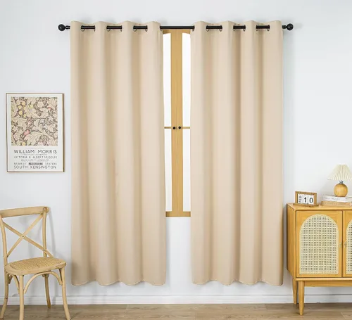 Miniatura 95 de PI Cortinas opacas para dormitorio, tratamiento de ventana con aislamiento térmico de anillo superior, cortinas oscurecedoras de habitación