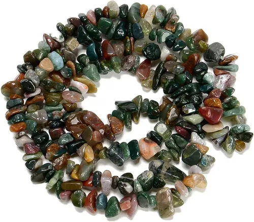 Miniatura 22 de Juego de pulseras de piedras preciosas de aventurina azul natural de 0.197-0.315 in, diseño de grava curativa, cuentas de piedra irregular, diseño