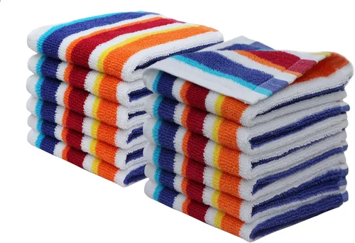 Miniatura 13 de ORIGINAL KIDS Juego de 6 toallas – Bath Time Sugar & Spice – 2 toallas, 2 toallas de mano y 2 paños – 100% algodón jacquard suave absorbente toalla
