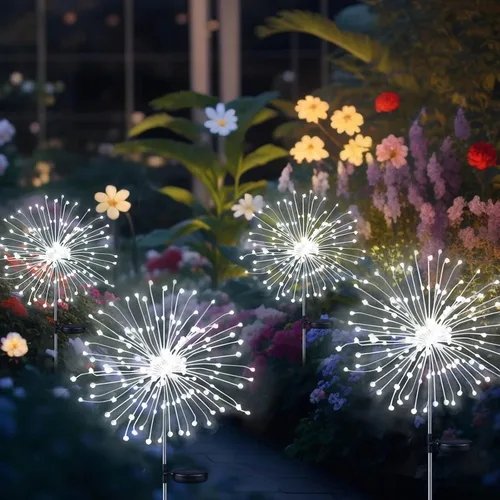 Miniatura 15 de 2026 Luces Solares Actualizadas para Exteriores, Juego de 8 Luces de Jardín Solares con 2 Modos, Luces de Luciérnaga al Aire Libre Impermeables