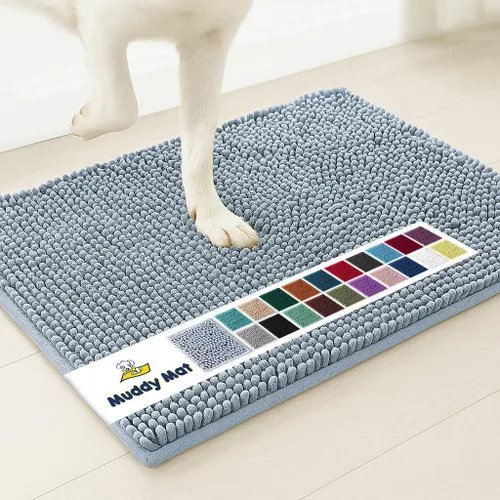 Miniatura 43 de Muddy Mat® Mostrado en la televisión - Tapete de microfibra súper absorbente para puerta de perro para patas fangosas, antideslizante y lavable