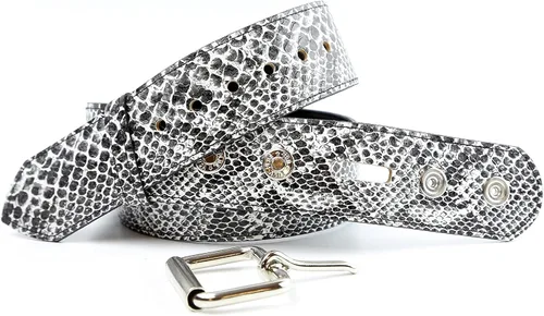 Miniatura 4 de Cinturón blanco Python serpiente resistente 1.75 "ancho desmontable hebilla hecha a mano EE.UU.