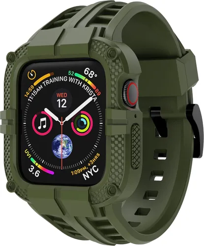 Miniatura 8 de Correa resistente para Apple Watch Series 9 de 45 mm, 44 mm, 42 mm, SE 9/8/7/6/5/4/3 para hombres, Negro, 41 mm/40 mm/38 mm, Deportes
