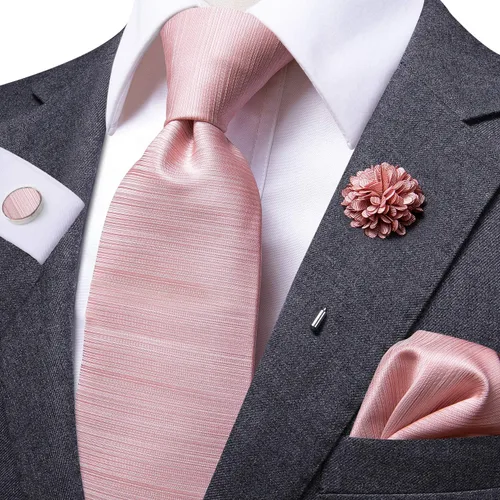 Miniatura 2 de Dubulle Juego de 4 gemelos de seda para hombre con diseño de estampado de flores y solapa para hombre