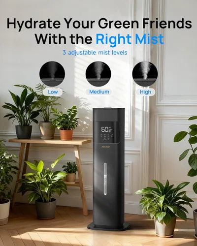 Miniatura 7 de Humidificadores de niebla cálida y fría para dormitorio, 500 pies cuadrados, humidificador de llenado superior de 2.1 galones/8L, habitación grande