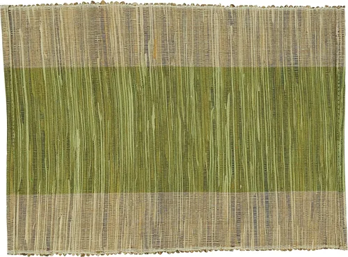 Miniatura 2 de Saro Lifestyle Manteles individuales de mesa con bandas brillantes (juego de 4), verde, 14 x 19 pulgadas
