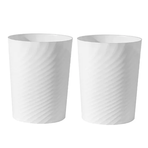 Miniatura 28 de UUJOLY Cubo de basura de plástico, cesta de basura para baños, cocinas, oficinas, habitaciones de niños, verde azulado Azul Oscuro