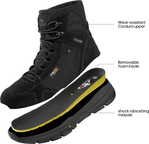 Miniatura 5 de NORTIV 8 Botas de trabajo tácticas militares ligeras para hombre, botas de combate para senderismo, motocicleta