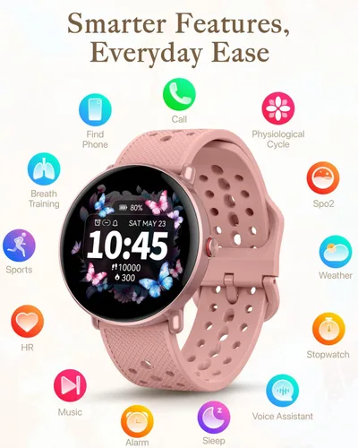 Miniatura 7 de Reloj inteligente para mujeres y hombres, para Android iOS con monitor de sueño y calorías, podómetro, rastreador de fitness, llamada Bluetooth