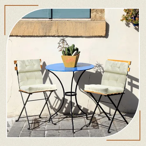 Miniatura 6 de Mixweer Paquete de 6 cojines para silla de respaldo alto para exteriores e interiores, cojines copetudos para asiento o respaldo, resistentes a