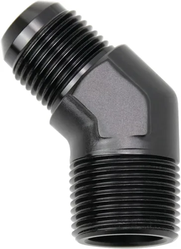 Miniatura 71 de Adaptador de tubo de manguera de combustible de aluminio recto 16AN acampanado a 3/4" NPT macho Unión de rosca negro