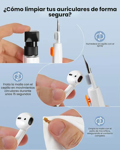 Miniatura 2 de Kit Limpiador para AirPod Pro 20 en 1 4 3 2 1 - Herramienta de Limpieza Multifunción para Auriculares, Teléfono, Laptop, Teclado, Pantalla - Punta