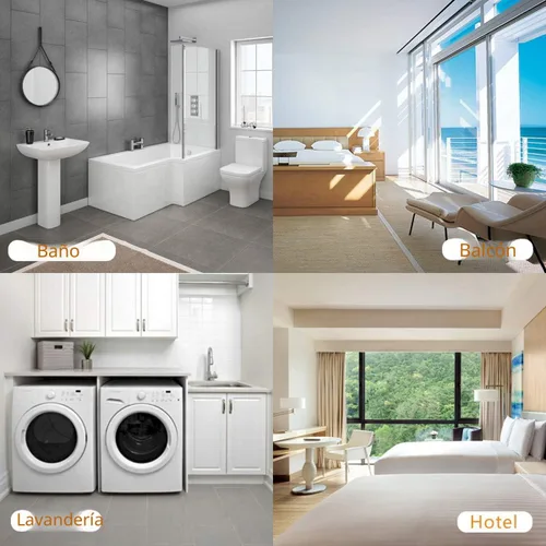 Miniatura 6 de Tendedero retráctil, línea de secado de ropa retráctil para interiores, líneas de ropa retráctiles dobles para colgar ropa al aire libre con alambre