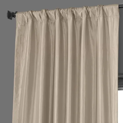 Miniatura 4 de HPD Half Price Drapes - Cortinas opacas para dormitorio y sala de estar - Cortina opaca de tafetán de seda sintética 127 x 213 cm (1 panel), Beige