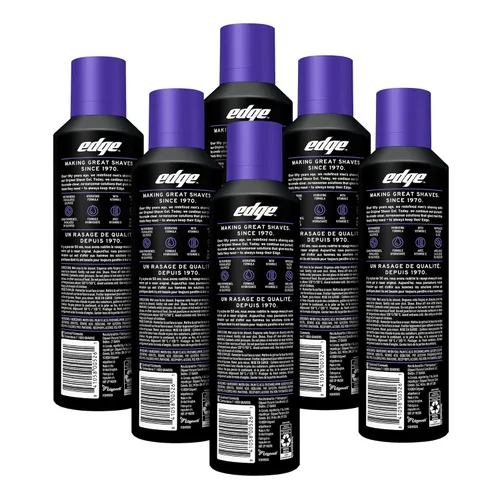 Miniatura 2 de Edge Gel de afeitado para hombres, extra hidratante con vitamina E, (paquete de 6) - Gel de afeitado para hombres que hidrata, protege y calma