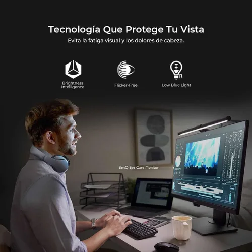 Miniatura 9 de BenQ - Monitor de computadora GW2283 IPS 1080P FHD de 22 pulgadas con altavoces integrados, optimizado para uso doméstico y oficina con tecnología
