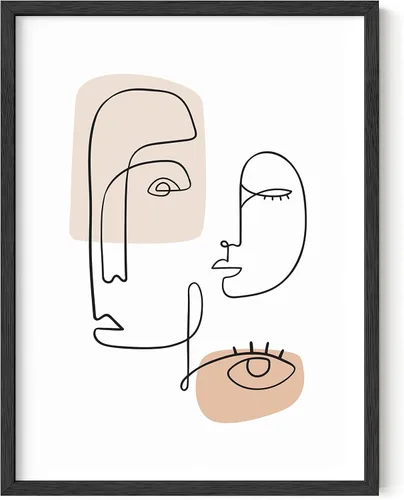 Miniatura 46 de HAUS AND HUES Impresión artística minimalista de mujer, póster de figura femenina, arte abstracto de pared neutro, arte de pared de dibujo lineal