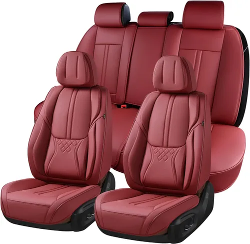 Miniatura 12 de BWTJF Fundas de asiento de automóvil negras juego completo, fundas universales para asientos delanteros y traseros para autos, protectores