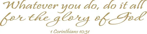Miniatura 19 de 1 Corinthians 10:31 - Arte de pared Whatever You Do, Do It All for The Glory of God inspirador con cita bíblica