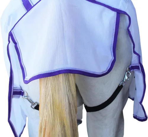 Miniatura 6 de Challenger Caballo Scrim Verano Primavera Flujo de aire Malla Mosca Hoja Cuello Blanco Púrpura 73154