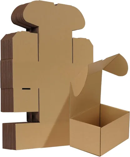 Miniatura 48 de HORLIMER Paquete de 40 cajas de envío de 5 x 5 x 5, caja de cartón corrugado blanco para correo, embalaje, pequeñas empresas