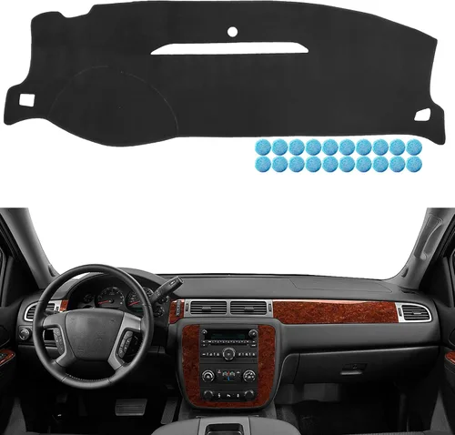 Cubierta de tablero para Chevrolet Silverado 2007 2008 2009 2010 2011 2012 2013 2014, cubierta de tablero para Chevy Tahoe Suburban Avalanche 2014,