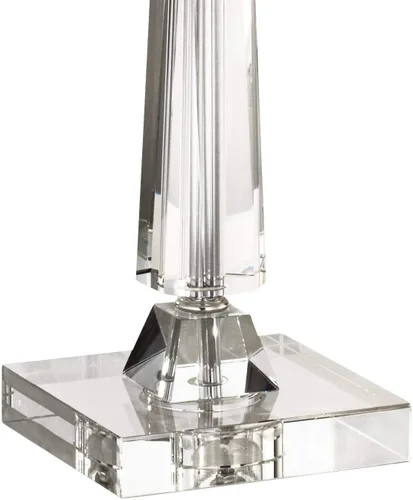 Miniatura 7 de Vienna Full Spectrum Aline - Lámpara de mesa tradicional de 26 1/2 pulgadas de alto, cristal transparente, pantalla gris, sala de estar, dormitorio