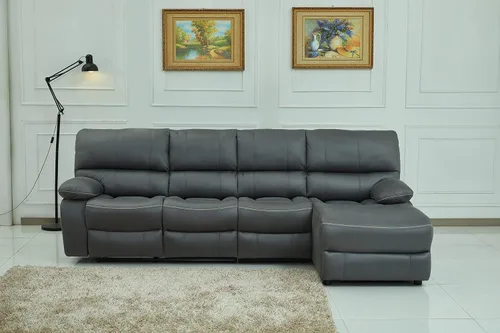 Miniatura 3 de Betsy Furniture Microfibra Gris Modular Reclinable Seccional 8007 (Gris, Asiento Extra)