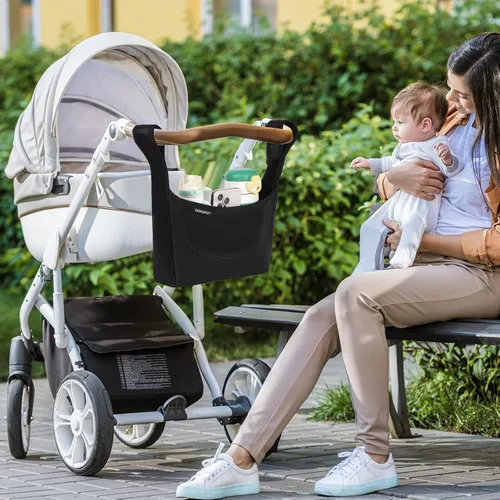 Miniatura 6 de Organizador universal para cochecito, bolsa organizadora de cochecito grande de 600 onzas, se adapta a Uppababy, Baby Jogger, Britax, BOB, Cruz