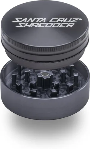 Miniatura 8 de Santa Cruz Shredder Molinillo de hierbas de metal con parte superior moleteada para un agarre más fuerte, 2 piezas de 2.2 pulgadas (negro)