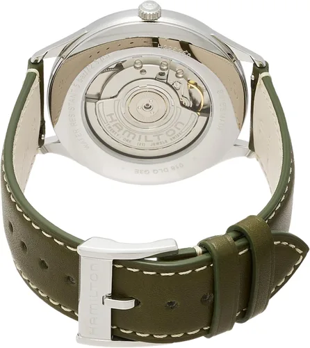 Miniatura 2 de Hamilton Reloj Jazzmaster Thinline Auto Hecho en Suiza Caja de acero inoxidable de 1.575 in Reloj analógico con esfera blanca Correa de cuero