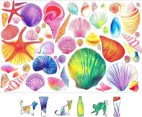 Miniatura 23 de Autumn Birds - Rompecabezas de 500 piezas para adultos, lindo paisaje natural de otoño, dibujos animados, pájaros bebés con sombreros de invierno