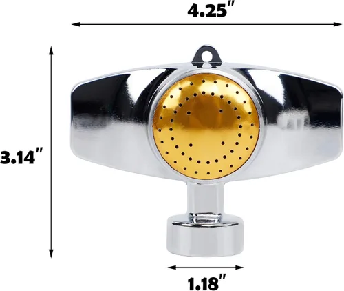 Miniatura 3 de Twinkle Star Paquete de 2 aspersores de metal, rociador cuadrado de 360 grados con flujo de agua suave, área de cobertura de rociadores de manguera