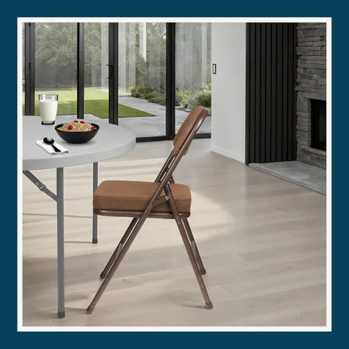 Miniatura 12 de OEF Furnishings Serie OEF3200 - Sillas plegables de tela de alta calidad, resistentes, de grado industrial, asiento ultra acolchado de 2 pulgadas