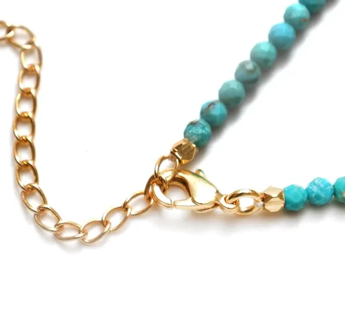 Miniatura 44 de Gempires - Collar de cuentas de piedras naturales hechas a mano, joyería de cristal hipoalergénica de 20 pulgadas, chapado en oro, joyería de moda