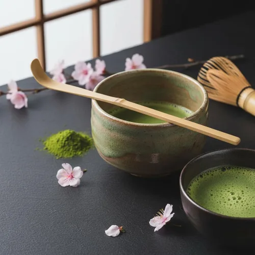 Miniatura 3 de Cuchara japonesa de bambú matcha – 7.1 in marrón tradicional cuchara de ceremonia de té para matcha y café Accesorios duraderos y ecológicos