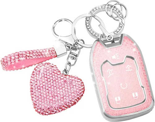 Miniatura 15 de Funda para llavero FT FUNTOR para Chevy GMC Acadia Silverado Sierra, protector de llavero de TPU premium con llavero de metal y destornillador