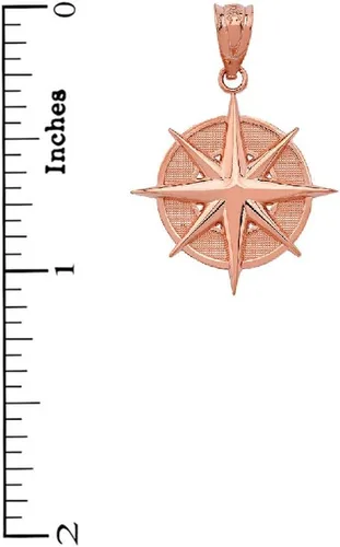Miniatura 5 de Collar con dije de símbolo de estrella celestial de estrella del norte de oro de 10 quilates certificado