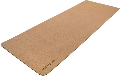 Miniatura 7 de MICRODRY Tapete de corcho para yoga, pilates, ejercicio y más, tapete de fitness para entrenamiento en casa, 72 pulgadas de largo x 26 pulgadas