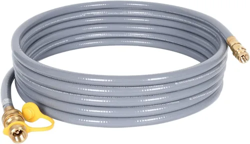 Miniatura 11 de GasSaf Manguera de gas natural de 3/8 pulgadas de diámetro interior, manguera de gas de conexión rápida de 24 pies con rosca de tubo hembra de 3/8 x