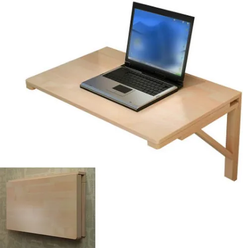 Mesa flotante de hojas colgantes para montar en la pared, mesa de comedor plegable de madera maciza, escritorio de computadora multifunción, mesa de