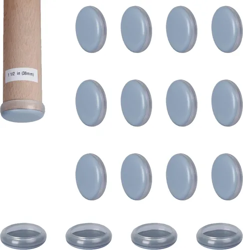 Almohadillas deslizantes para patas redondas de muebles (1 1/2 pulgadas, paquete de 16), mesa/silla/gabinete/sofá deslizantes, protegen el suelo