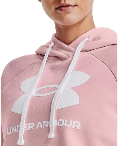 Miniatura 3 de Under Armour Rival - Sudadera con capucha para mujer, de vellón y con logotipo