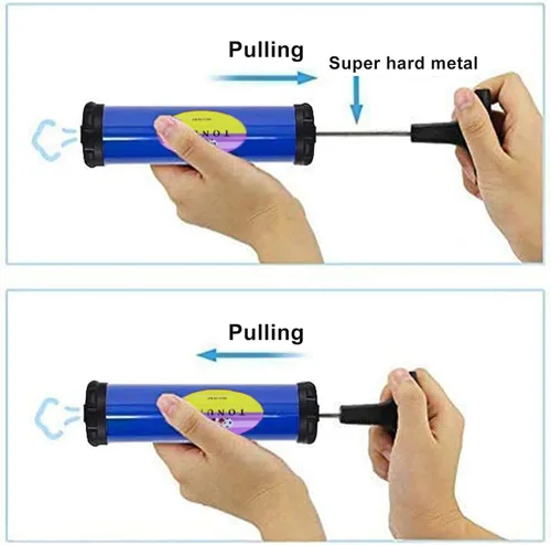 Miniatura 3 de Bomba de aire portátil, kit de inflador de bomba de bola con aguja, boquilla, manguera de extensión para fútbol, baloncesto, fútbol, voleibol